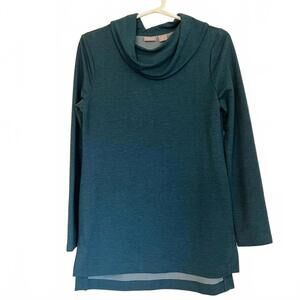 Zenergy by Chico's Teal Long Sleeve Tunic Top